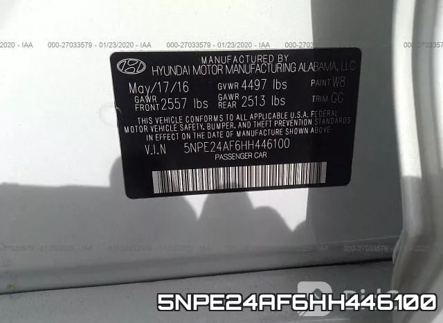 5NPE24AF6HH446100 фото 10