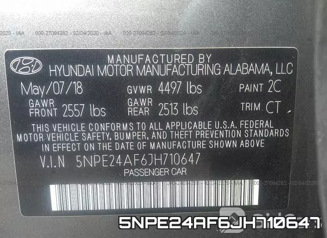 5NPE24AF6JH710647 фото 10