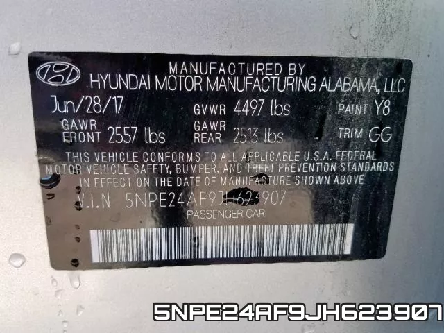 5NPE24AF9JH623907 фото 2