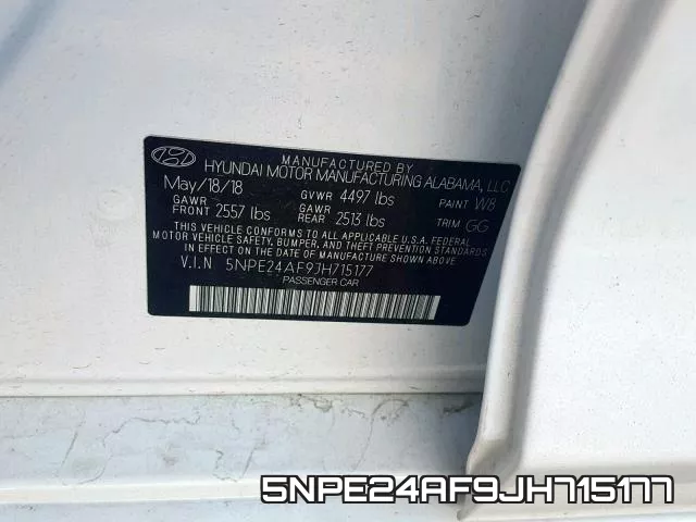 5NPE24AF9JH715177 фото 2