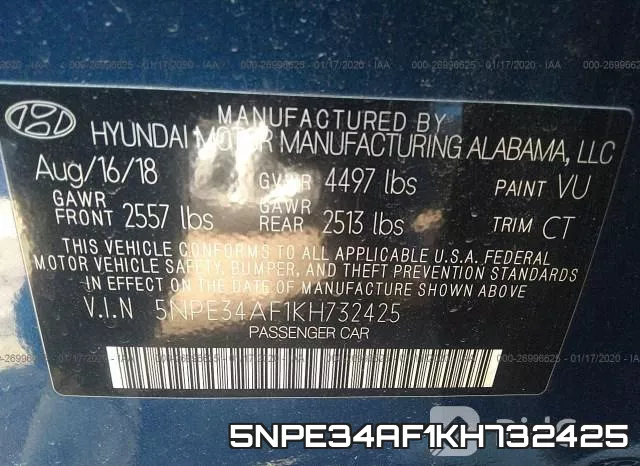 5NPE34AF1KH732425 фото 10