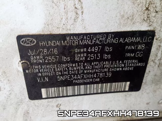 5NPE34AFXHH478139 фото 2
