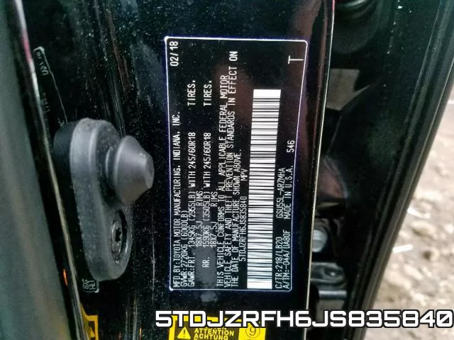 5TDJZRFH6JS835840 фото 2