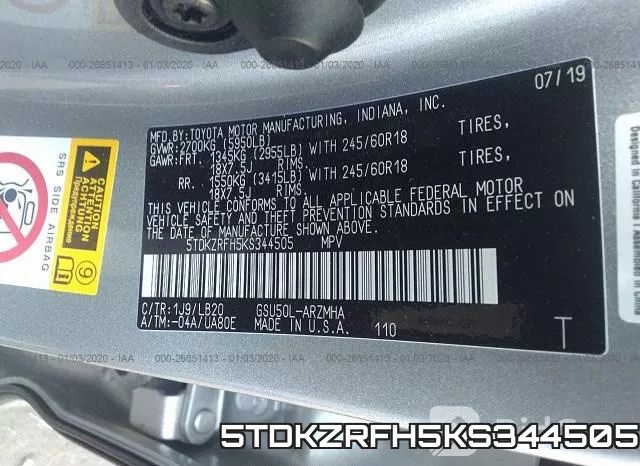 5TDKZRFH5KS344505 фото 10