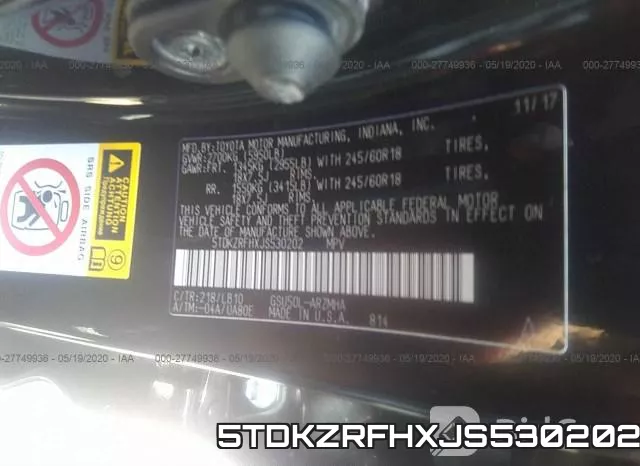 5TDKZRFHXJS530202 фото 10