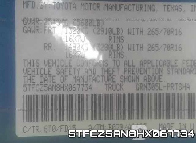 5TFCZ5AN8HX067734 фото 10