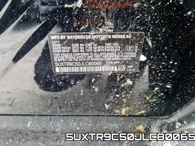 5UXTR9C50JLC80065 фото 2