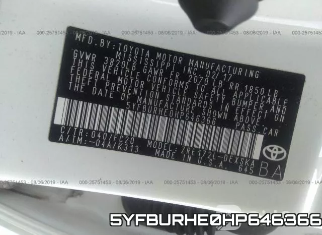 5YFBURHE0HP646366 фото 10