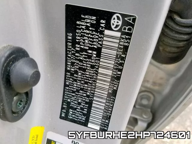 5YFBURHE2HP724601 фото 2