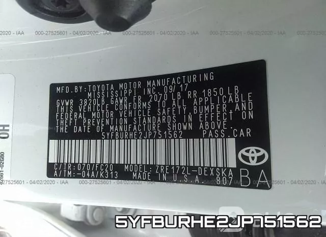 5YFBURHE2JP751562 фото 10