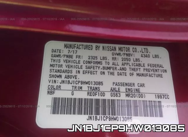 JN1BJ1CP9HW013085 фото 10