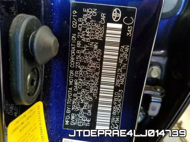 JTDEPRAE4LJ014739 фото 2