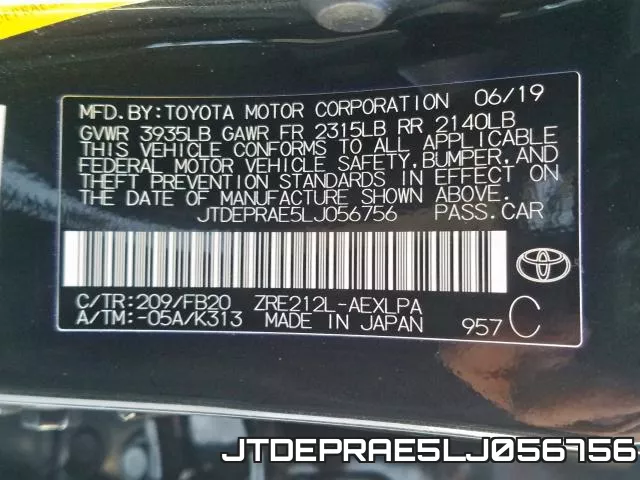 JTDEPRAE5LJ056756 фото 2