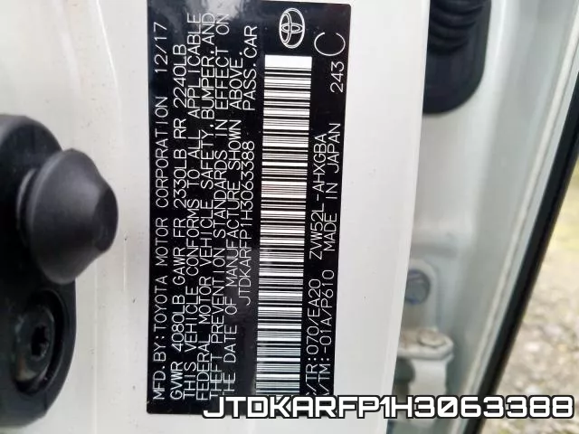 JTDKARFP1H3063388 фото 2