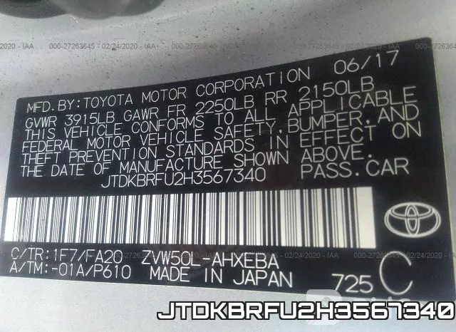 JTDKBRFU2H3567340 фото 10