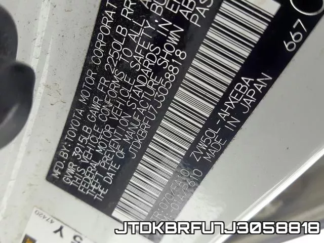 JTDKBRFU7J3058818 фото 2