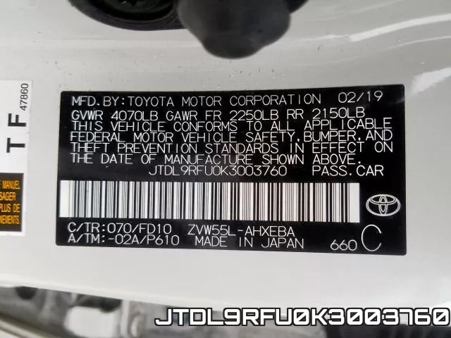 JTDL9RFU0K3003760 фото 2
