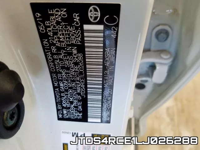 JTDS4RCE1LJ026288 фото 2