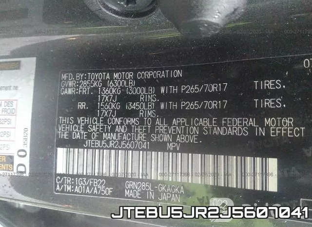 JTEBU5JR2J5607041 фото 10