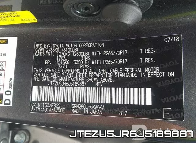 JTEZU5JR6J5189887 фото 10