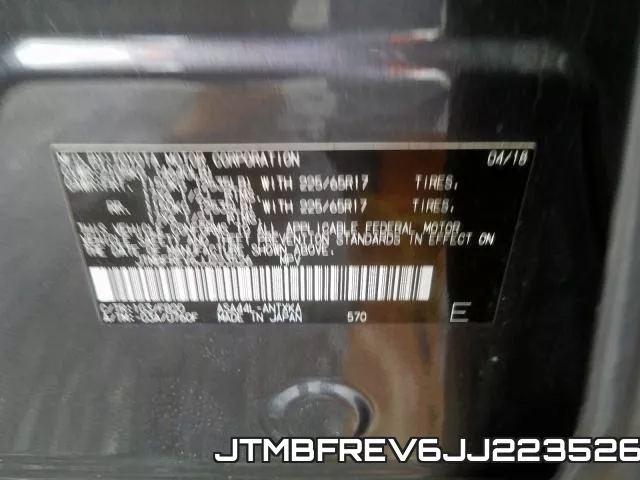 JTMBFREV6JJ223526 фото 2