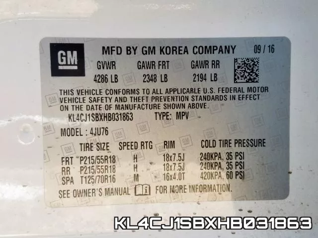 KL4CJ1SBXHB031863 фото 2