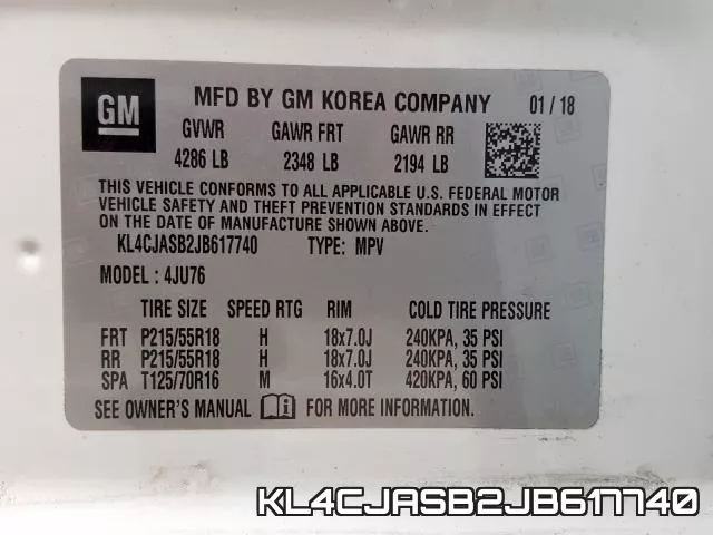 KL4CJASB2JB617740 фото 2