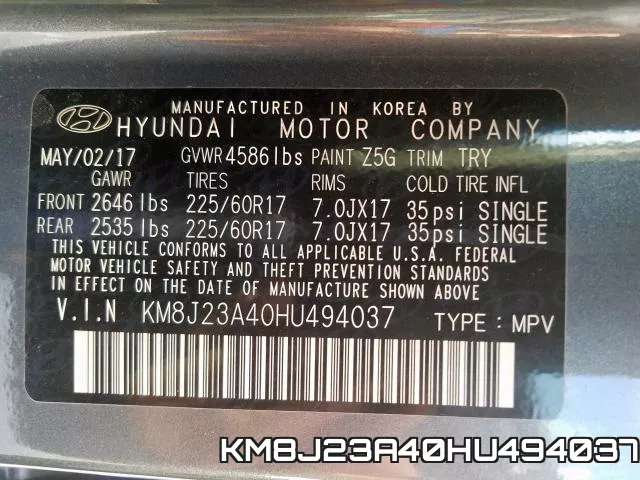 KM8J23A40HU494037 фото 2