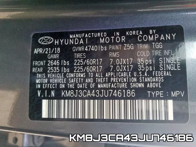 KM8J3CA43JU746186 фото 2