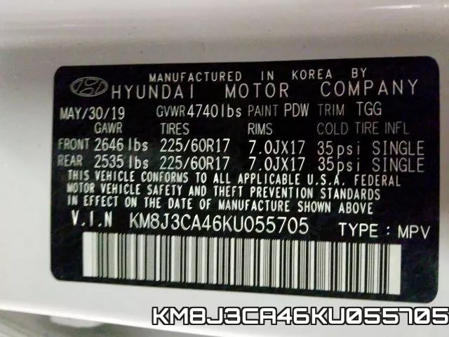 KM8J3CA46KU055705 фото 2