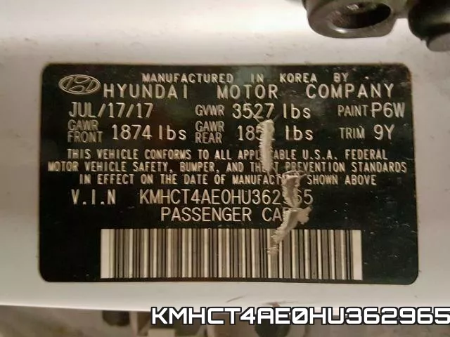 KMHCT4AE0HU362965 фото 2