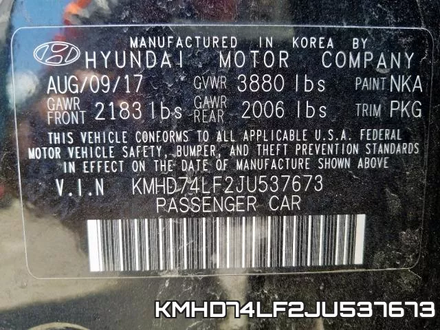 KMHD74LF2JU537673 фото 2