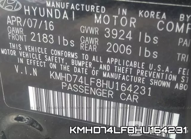 KMHD74LF8HU164231 фото 10