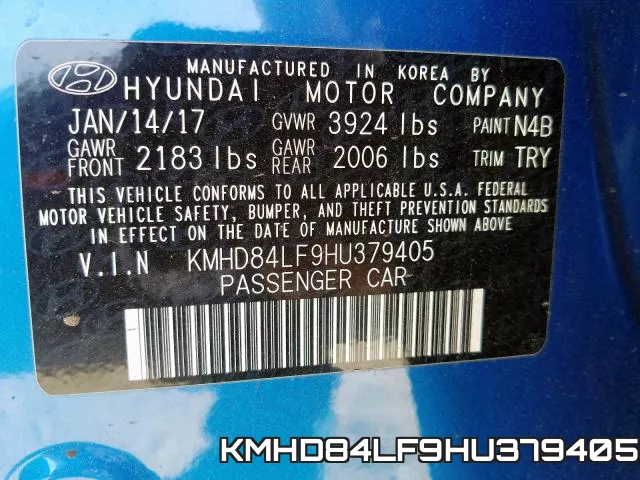 KMHD84LF9HU379405 фото 2