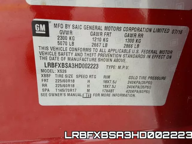 LRBFXBSA3HD002223 фото 2