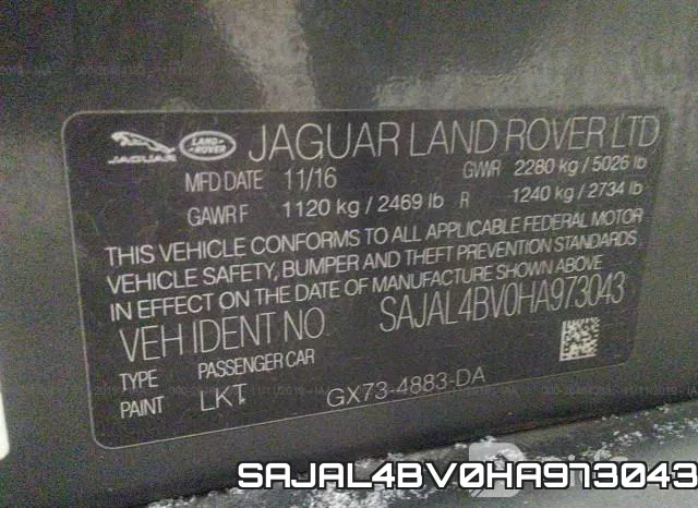 SAJAL4BV0HA973043 фото 10