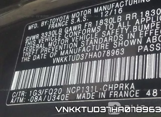 VNKKTUD37HA078963 фото 10