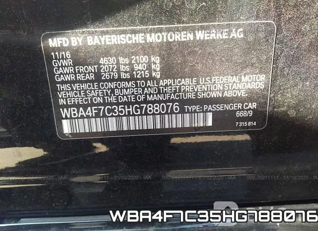 WBA4F7C35HG788076 фото 10