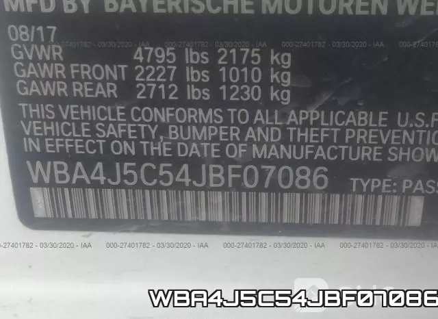 WBA4J5C54JBF07086 фото 10