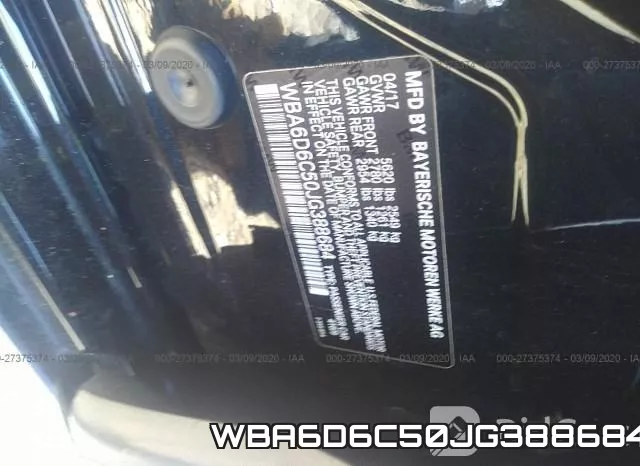 WBA6D6C50JG388684 фото 10