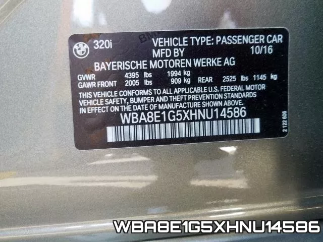 WBA8E1G5XHNU14586 фото 2