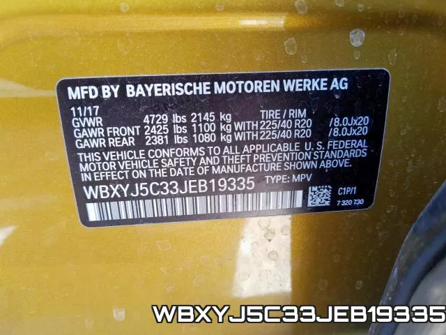 WBXYJ5C33JEB19335 фото 2