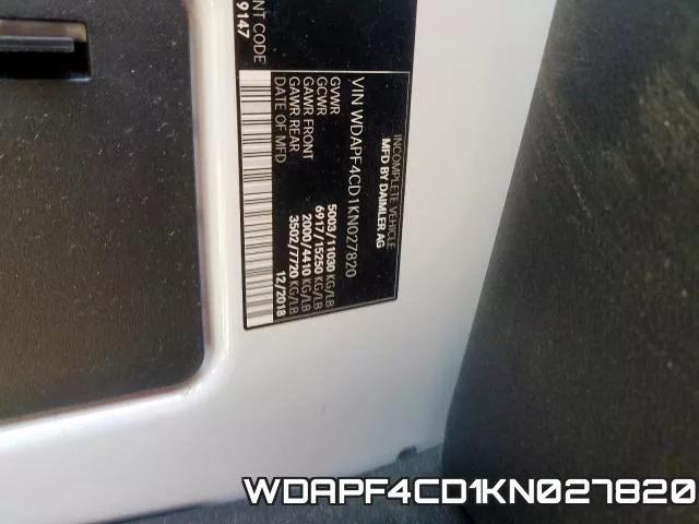 WDAPF4CD1KN027820 фото 2