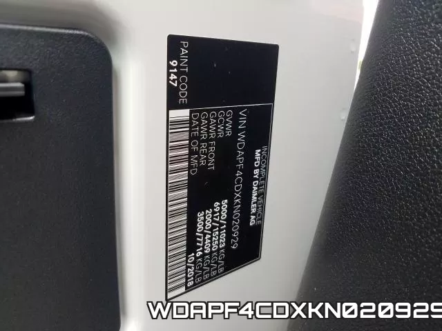 WDAPF4CDXKN020929 фото 2