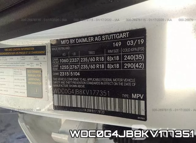 WDC0G4JB8KV177351 фото 10