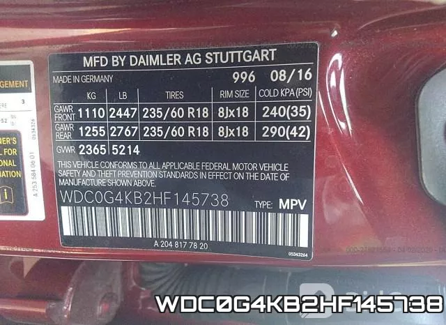 WDC0G4KB2HF145738 фото 10