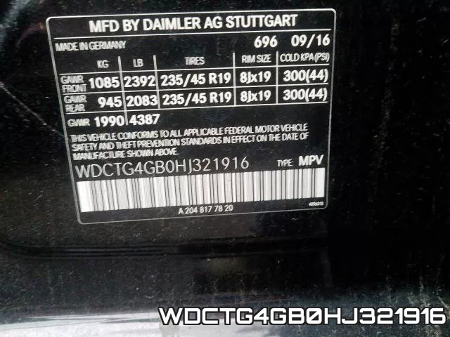 WDCTG4GB0HJ321916 фото 2