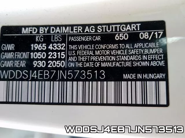 WDDSJ4EB7JN573513 фото 2