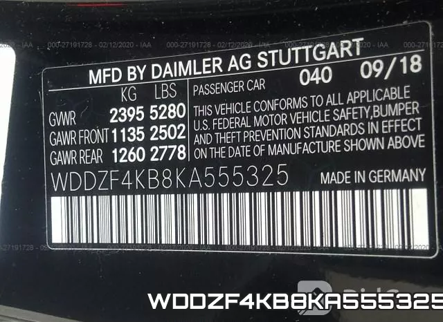 WDDZF4KB8KA555325 фото 10