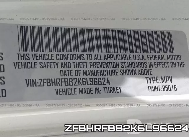 ZFBHRFBB2K6L96624 фото 10